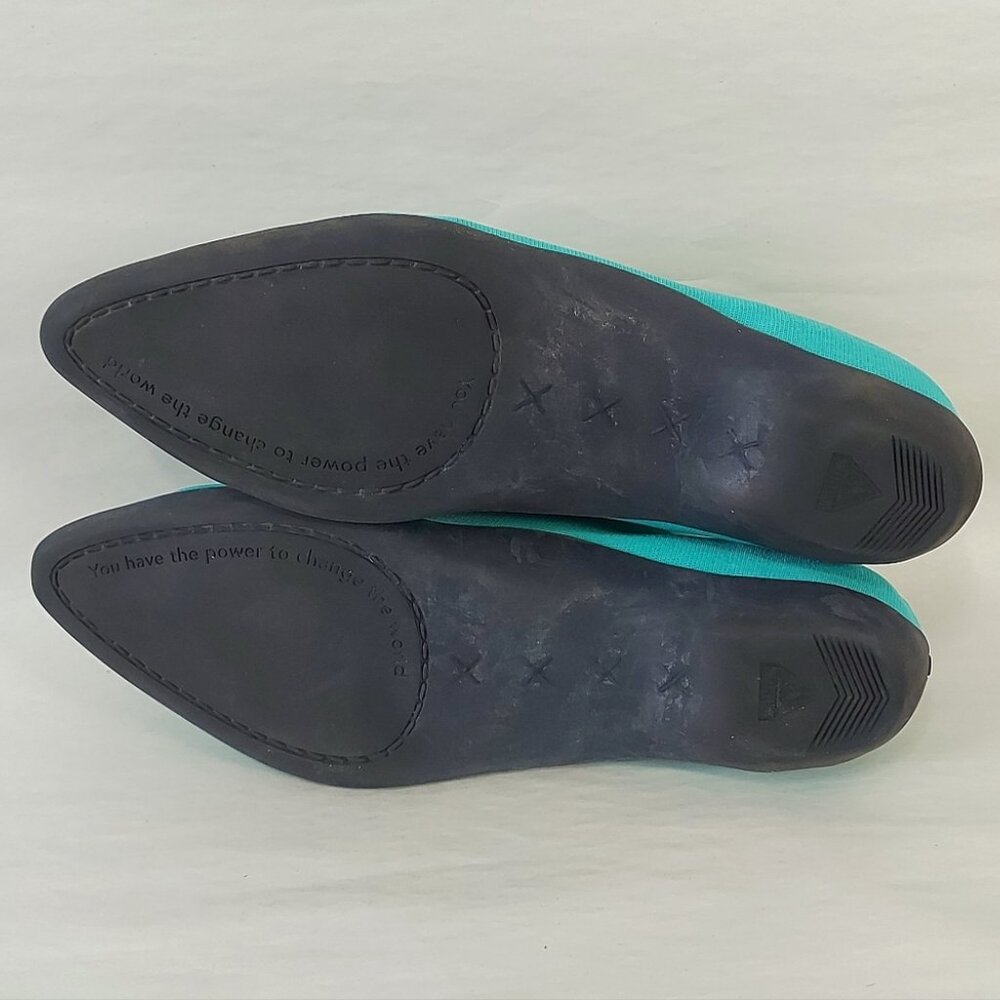 John Fluevog Women Power Up Embrace Elastic Ankle Booties Size 9 Teal Vegan - Picture 11 of 12